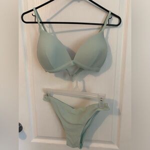 Lululemon bikini, light aqua color, size 34d top and size 6 bottoms.